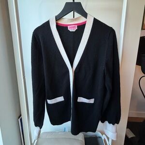 kate spade | Black Cardigan with White Trim